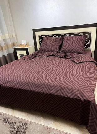 Евро комплект постельного белья "бязь gold"  200х215. качественное постельное белье