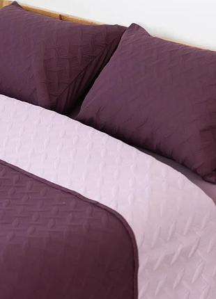 Покрывало теп "vintage" 220*240 см цвет - бордовый  качественное полномерное покрывало