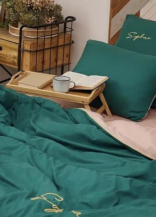 Полуторный комплект сатинового постельного белья высокого качества. размер полуторка 1.5