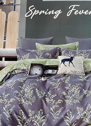 Постельное белье фланелевое евро размер, простынь на резинке 180х200+20см.