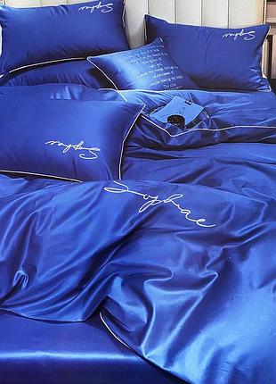 Двуспальный комплект сатинового постельного белья высокого качества. размер 2.0