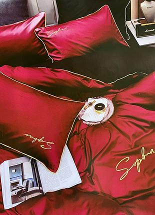 Полуторный комплект сатинового постельного белья высокого качества. размер полуторка 1.5