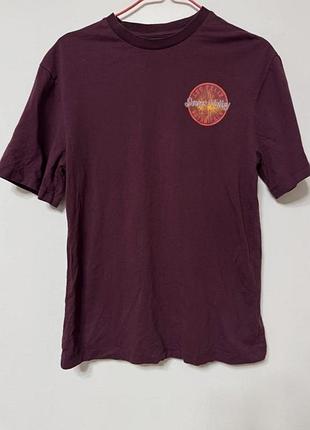 Футболка женская бордовая dunnes, размер xs - s.