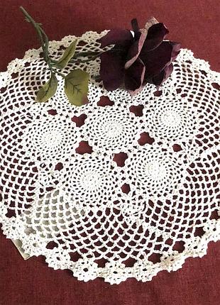 Комплект из 2 больших вязаных салфеток56 см