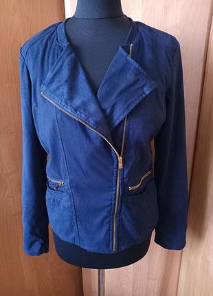 Куртка косуха темно синяя размер 42