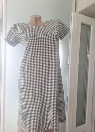 Платье mango,34-36 размер, в клетку.