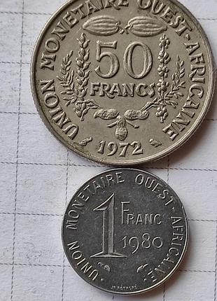 Подборка из двух монет западный африки.