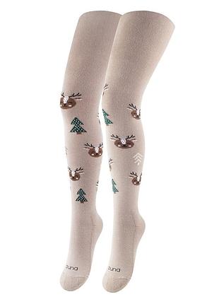 Детские колготы с махрой на стопе duna р.98-140