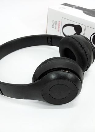 Бездротові навушники bluetooth wireless headset p47 black гарнітура для пк, телефону з мікрофоном