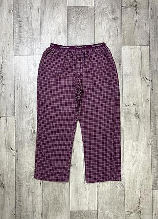 Calvin klein штаны l размер подштанники прямые клетчатые оригинал