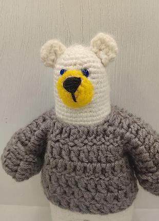 Вязаная игрушка “борис в свитере” - ручная работа