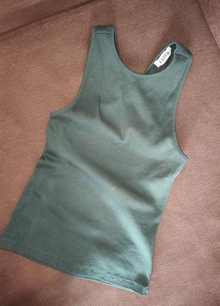 Топ кроп топ в рубчик с открытой спиной