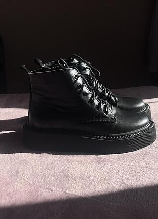 Зимові черевики з натуральної шкіри