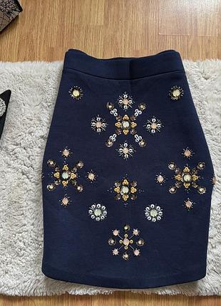 Юбка з камінням стрази