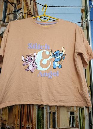Стич и ангел stitch футболка