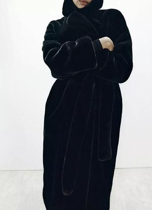 Шуба с поясом