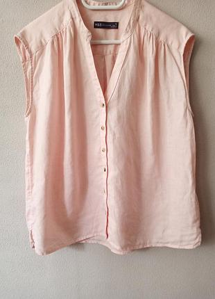 Льняной топ рубашка
