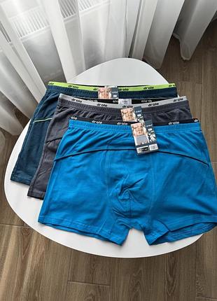 Мужские хлопковые трусы боксеры drole: 3шт - 550 грн.