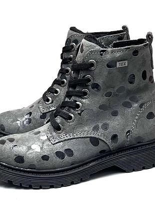 Детские зимние ботинки девочке lurchi размер 28. натуральная кожа + мембрана