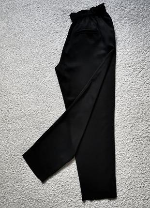 Черные брюки mango с поясом бантом женские летние брюки вискоза