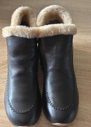 Новые оригинальные кожаные на меху ботинки бренда g.u.e.r.o. (турция)