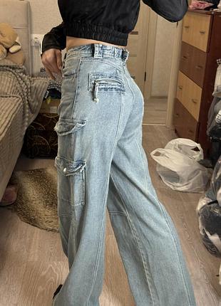 Джинси баггі джинси палацо джинси карго штани широкі