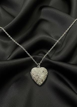 Романтичний кулон-серце з ланцюжком