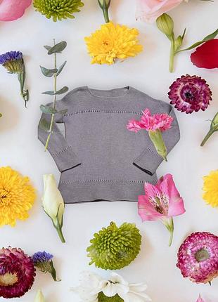 Светрик з вовни сірого кольору в"язаний