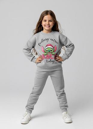 Теплый костюм для девочки, гренч