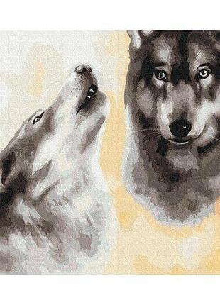 Набор картина по номерам "волки-хранители" 40х50см bs52815, yargo