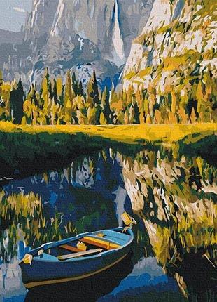 Набор картина по номерам "лодка среди гор" 40х50см bs53783, yargo