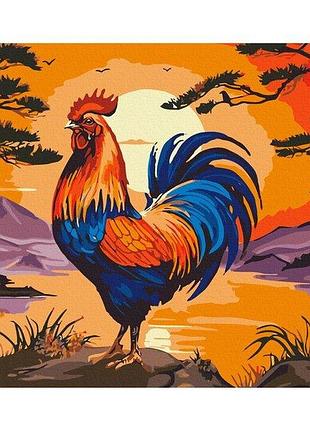 Набір картина за номерами півень над горизонтом © telonitskaya kristina 40х50см bs54484, yargo