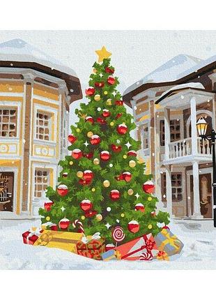 Набор премиум картина по номерам "главная новогодняя красавица" 40х50см pbs52747, yargo