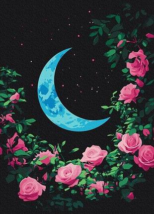 Набір картина за номерами "квітучий місяць" 40х50см bs54153, yargo