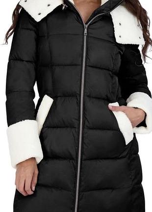 Жіночий пуховик tahari tilly з утеплювачем, знімним капюшоном та коміром зі штучного хутра