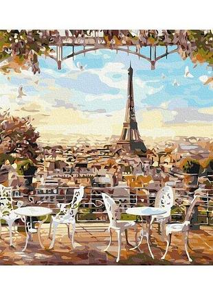 Набор картина по номерам "кафе с видом на эйфелеву башню" 40х50см bs8876, yargo