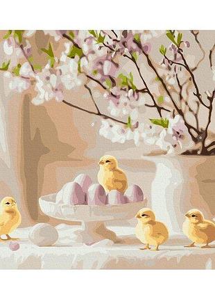 Набір картина за номерами "святкова великодня композиція" 40х50см bs54301, yargo