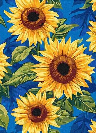 Набор картина по номерам "цветущие подсолнухи" 40х50см bs54375, yargo