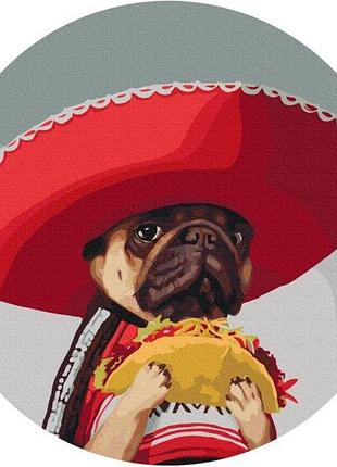 Набор картина по номерам круглая "тако для амиго ©lucia heffernan (размер l)" d40см rc00040l, yargo