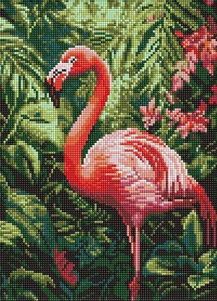 Набор алмазная мозаика "фламинго в тропиках" 30х40см amo8331, yargo