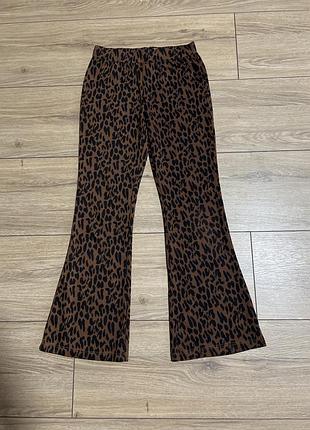 Трикотажні штани леопардовий принт