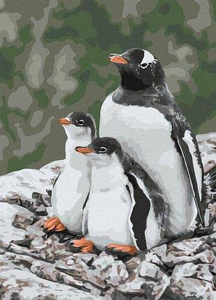 Набор картина по номерам ""семейство субантарктических пингвинов" © татьяна баглай" 40х50см bs54263, yargo