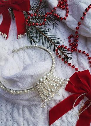 Обруч з перлин корона 👑