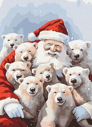 Набір картина за номерами "друзі санти" 40х50см bs53852, yargo