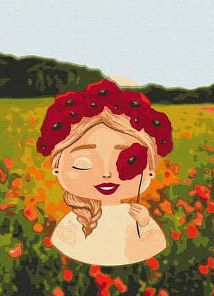 Набор картина по номерам "маковый веночек ©лили демачкович" 40х50см bs53284, yargo