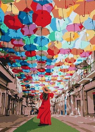 Набор картина по номерам "аллея зонтиков" 40х50см bs33345, yargo