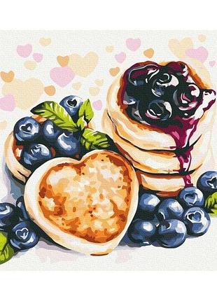 Набор картина по номерам "сырники с голубикой © anna kulyk" 48х60см bs53590l, yargo
