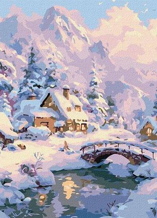 Набор картина по номерам "зимний уют среди гор" 40х50см kho6422, yargo