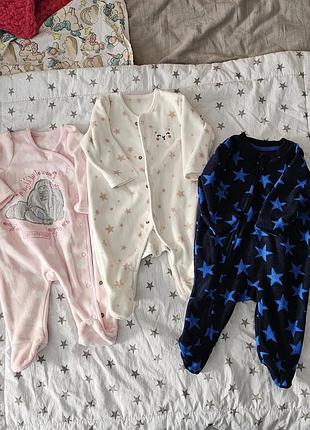 Комплект набор одежды сет лот флисовый человечек ромпер слип george 56 - 62 см 0 - 3 мес