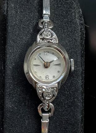 Timex механические женские часы с бриллиантами и родами, 60ти, америка